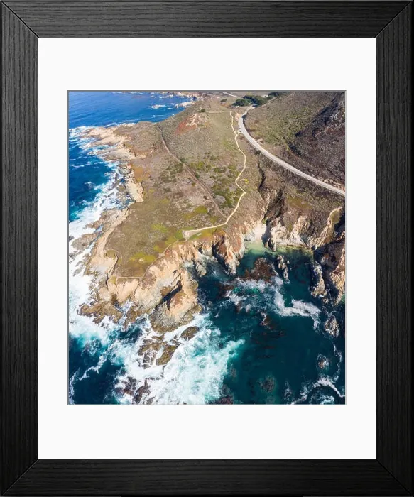 Framed Print : The cold, nutrient-rich waters of the North Pacific Ocean wash against the rocky and scenic coastline of Northern California not far from Monterey Framed Print : The cold, nutrient-rich waters of the North Pacific Ocean wash against the rocky and scenic coastline of Northern California not far from Monterey