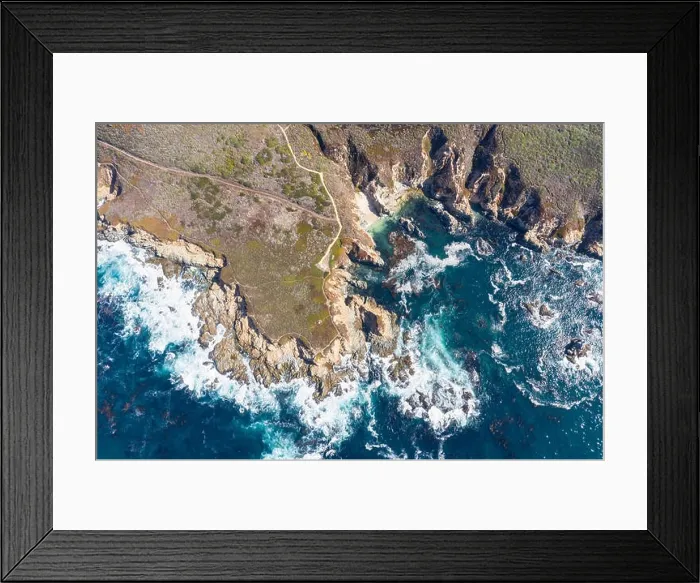 Framed Print : The cold, nutrient-rich waters of the North Pacific Ocean wash against the rocky and scenic coastline of Northern California not far from Monterey Framed Print : The cold, nutrient-rich waters of the North Pacific Ocean wash against the rocky and scenic coastline of Northern California not far from Monterey