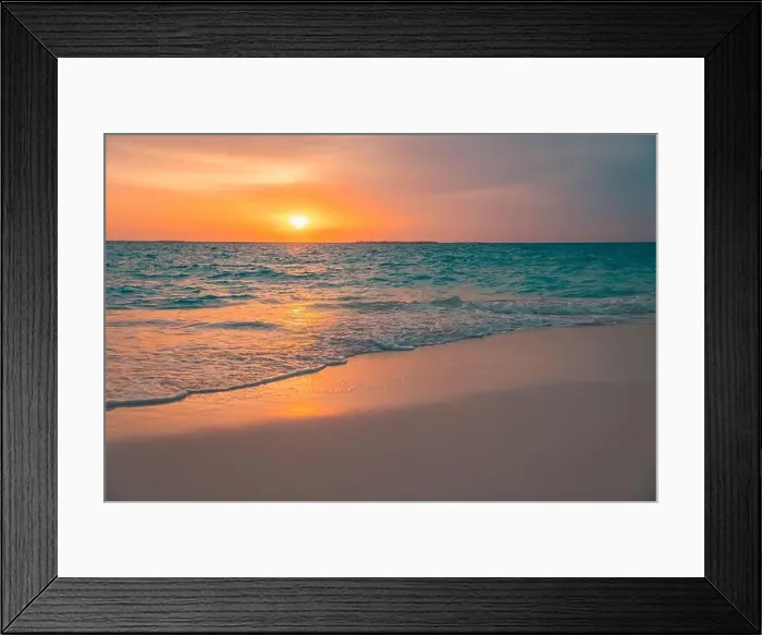Framed Print : Beautiful cloudscape seascape, sunrise sunset view. Calm sea waves splashing on soft sand, relaxing nature beach, tranquil summer landscape, inspire Framed Print : Beautiful cloudscape seascape, sunrise sunset view. Calm sea waves splashing on soft sand, relaxing nature beach, tranquil summer landscape, inspire