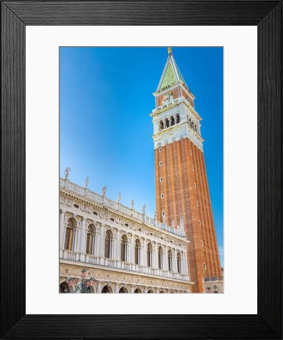 Framed Print : The St. Mark's Square with Campanile and Doge's Palace. Venice, Italy. Artistic architecture with blue sky Framed Print : The St. Mark's Square with Campanile and Doge's Palace. Venice, Italy. Artistic architecture with blue sky