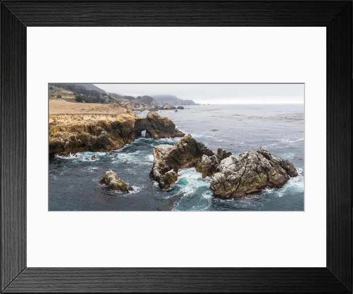 Framed Print : The cold, nutrient-rich waters of the North Pacific Ocean wash against the rocky and scenic coastline of Northern California not far from Monterey Framed Print : The cold, nutrient-rich waters of the North Pacific Ocean wash against the rocky and scenic coastline of Northern California not far from Monterey