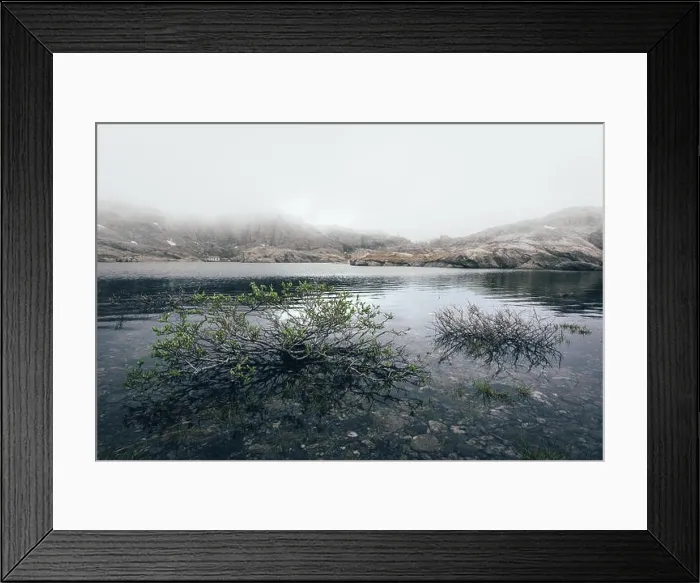 Framed Print : Typical norwegian landscape with clear lake Framed Print : Typical norwegian landscape with clear lake
