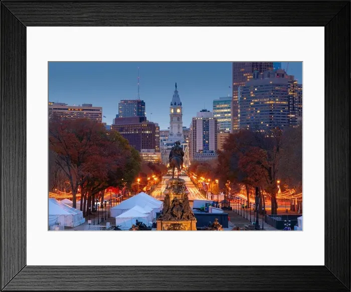 Framed Print : Philadelphia, Pennsylvania, USA in autumn overlooking Benjamin Franklin Parkway Framed Print : Philadelphia, Pennsylvania, USA in autumn overlooking Benjamin Franklin Parkway