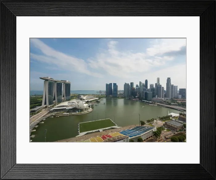 Framed Print : Panorama of Singapore business district skyline and Singapore skyscraper in morning at Marina Bay, Singapore. Asia Framed Print : Panorama of Singapore business district skyline and Singapore skyscraper in morning at Marina Bay, Singapore. Asia