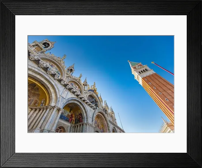 Framed Print : Hallway sunny panorama view at Piazza San Marco in Venice, Italy. Amazing artistic travel landscape, Historical architecture of Venice Framed Print : Hallway sunny panorama view at Piazza San Marco in Venice, Italy. Amazing artistic travel landscape, Historical architecture of Venice