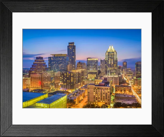 Framed Print : Austin, Texas, USA skyline at dusk Framed Print : Austin, Texas, USA skyline at dusk