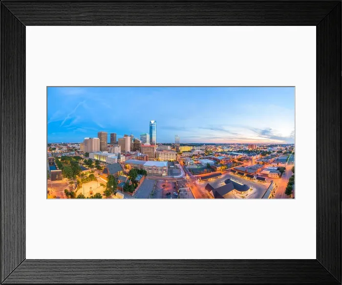 Framed Print : Oklahoma City, Oklahoma, USA downtown skyline at twilight Framed Print : Oklahoma City, Oklahoma, USA downtown skyline at twilight
