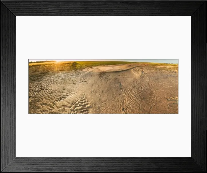 Framed Print : Aerial View Of Eroded Soil, Soil On Field After Flooding Or Heavy Rains. Panorama. Panoramic View