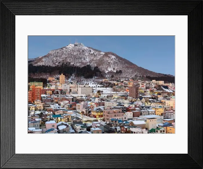 Framed Print : Hakodate, Japan skyline at Mt. Hakodate during a winter twilight Framed Print : Hakodate, Japan skyline at Mt. Hakodate during a winter twilight