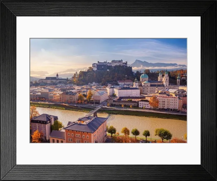 Framed Print : Salzburg, Austria. Aerial cityscape image of Salzburg, Austria at beautiful autumn sunrise Framed Print : Salzburg, Austria. Aerial cityscape image of Salzburg, Austria at beautiful autumn sunrise