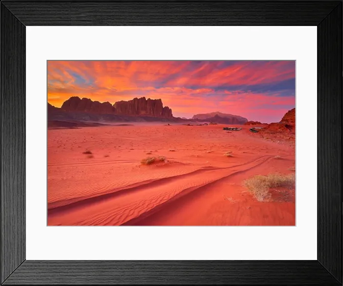 Framed Print : Wadi Rum Desert at sunset, Jordan Framed Print : Wadi Rum Desert at sunset, Jordan