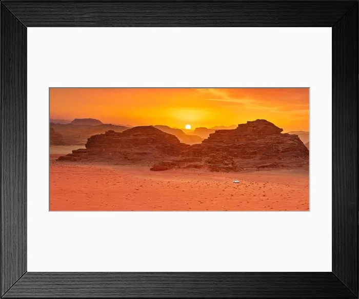 Framed Print : Wadi Rum Desert at sunset, Jordan Framed Print : Wadi Rum Desert at sunset, Jordan