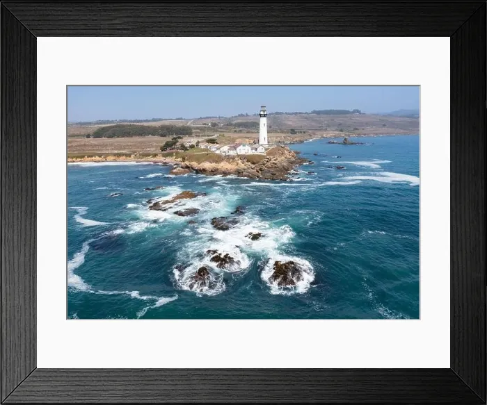 Framed Print : Cold Pacific Ocean waves crash against the rugged California coastline where a scenic lighthouse stands north of Santa Cruz Framed Print : Cold Pacific Ocean waves crash against the rugged California coastline where a scenic lighthouse stands north of Santa Cruz