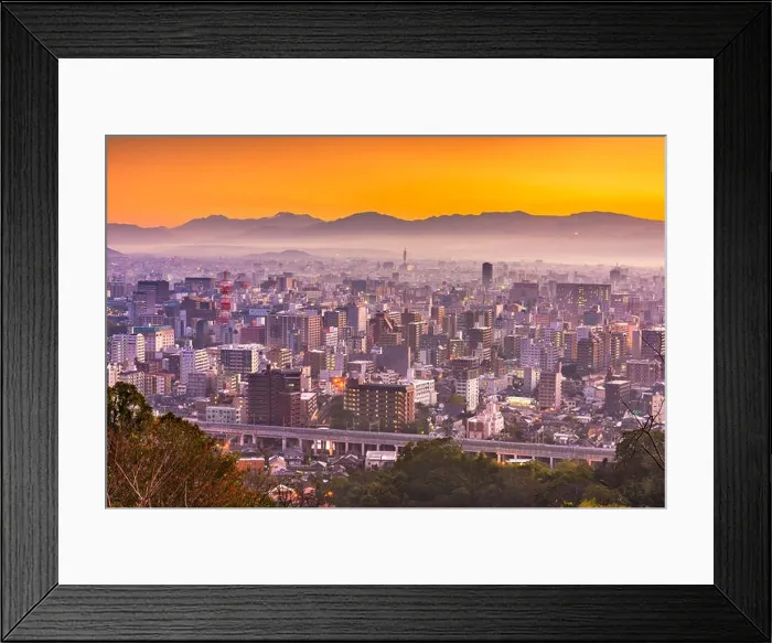Framed Print : Kumamoto, Japan downtown skyline at dawn Framed Print : Kumamoto, Japan downtown skyline at dawn