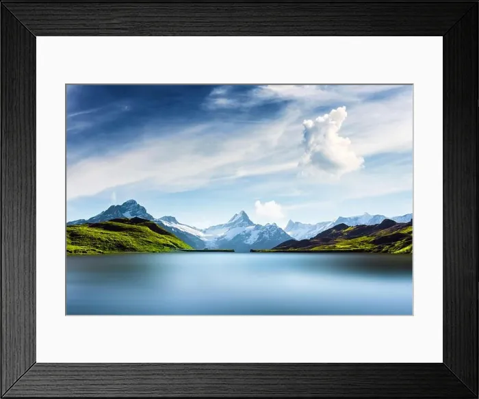 Framed Print : Bachalpsee lake in Swiss Alps mountains. Snowy peaks of Wetterhorn, Mittelhorn and Rosenhorn on background. Grindelwald valley, Switzerland Framed Print : Bachalpsee lake in Swiss Alps mountains. Snowy peaks of Wetterhorn, Mittelhorn and Rosenhorn on background. Grindelwald valley, Switzerland