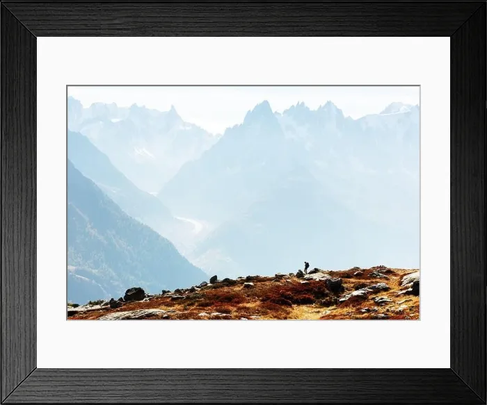Framed Print : Amazing view on Monte Bianco mountains range with with Monblan on background. Vallon de Berard Nature Preserve, Chamonix, Graian Alps Framed Print : Amazing view on Monte Bianco mountains range with with Monblan on background. Vallon de Berard Nature Preserve, Chamonix, Graian Alps