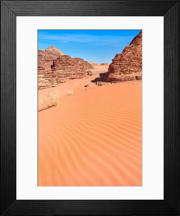 Framed Print : Red Dunes, Wadi Rum Desert, Jordan Framed Print : Red Dunes, Wadi Rum Desert, Jordan
