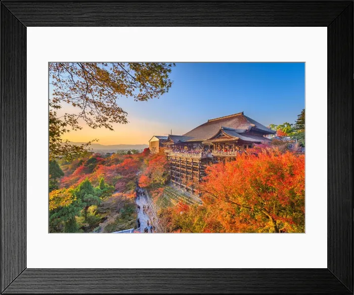 Framed Print : Kyoto, Japan at Kiyomizu-dera Temple during autumn season Framed Print : Kyoto, Japan at Kiyomizu-dera Temple during autumn season