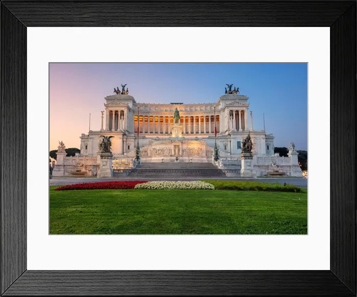 Framed Print : Rome. Cityscape image of the Monument of Victor Emmanuel II, Venezia Square, in Rome, Italy during sunrise