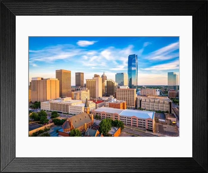 Framed Print : Oklahoma City, Oklahoma, USA downtown skyline at twilight Framed Print : Oklahoma City, Oklahoma, USA downtown skyline at twilight