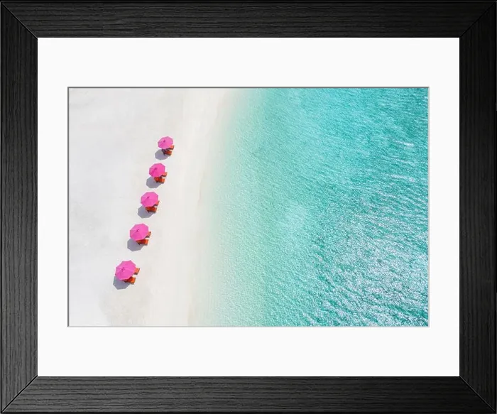 Framed Print : Aerial view of umbrellas, lagoon with sandy beach of Indian Ocean at summer holiday. Tropical landscape with sunny tropical coast shore. Amazing beach Framed Print : Aerial view of umbrellas, lagoon with sandy beach of Indian Ocean at summer holiday. Tropical landscape with sunny tropical coast shore. Amazing beach