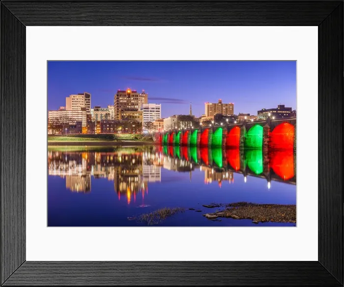 Framed Print : Harrisburg, Pennsylvania, USA skyline on the Susquehanna River at night Framed Print : Harrisburg, Pennsylvania, USA skyline on the Susquehanna River at night