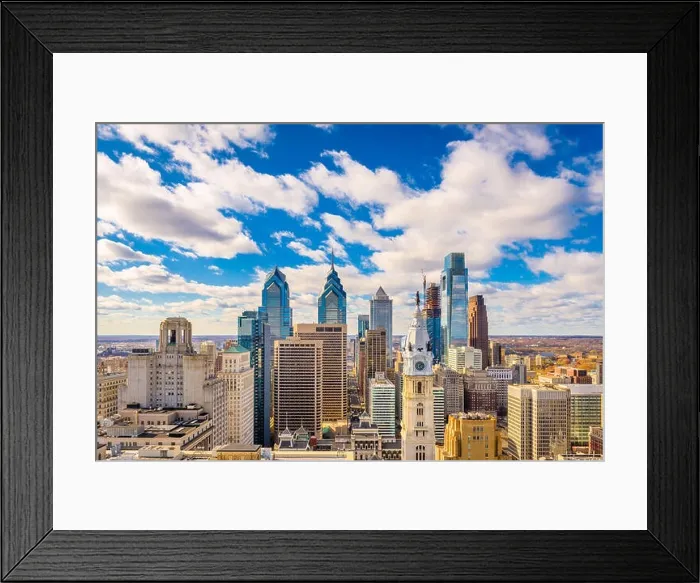 Framed Print : Philadelphia, Pennsylvania, USA downtown city skyline Framed Print : Philadelphia, Pennsylvania, USA downtown city skyline
