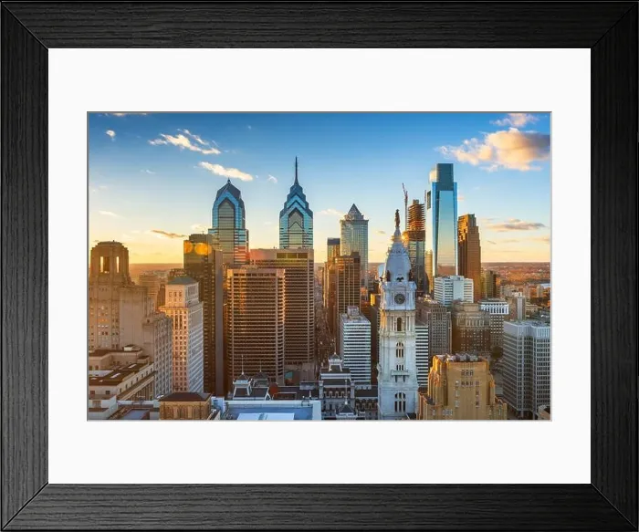 Framed Print : Philadelphia, Pennsylvania, USA downtown city skyline at dusk Framed Print : Philadelphia, Pennsylvania, USA downtown city skyline at dusk