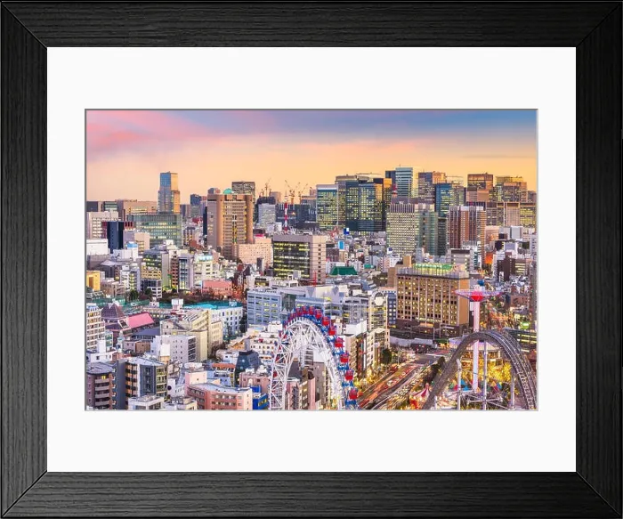 Framed Print : Tokyo, Japan cityscape at dusk over Bunkyo Ward Framed Print : Tokyo, Japan cityscape at dusk over Bunkyo Ward