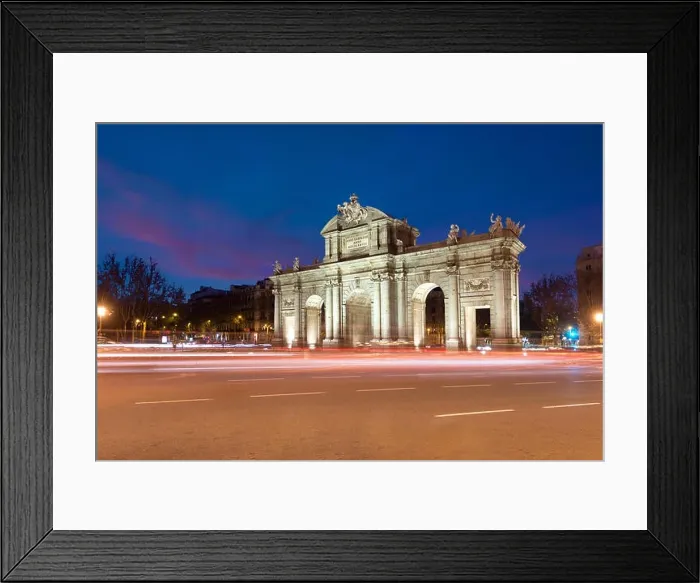 Framed Print : Puerta de Alcala is a one of the Madrid ancient doors of the city of Madrid, Spain. It was the entrance of people coming from France, Aragon, and Cata Framed Print : Puerta de Alcala is a one of the Madrid ancient doors of the city of Madrid, Spain. It was the entrance of people coming from France, Aragon, and Cata