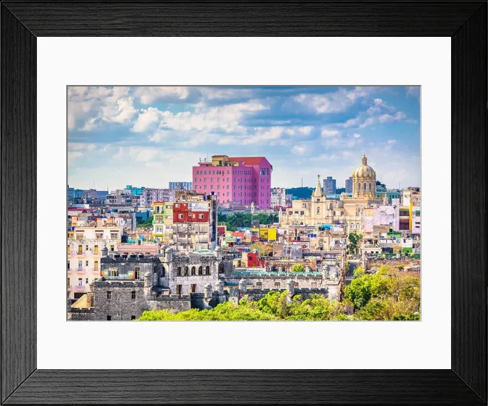 Framed Print : Havana, Cuba downtown skyline Framed Print : Havana, Cuba downtown skyline