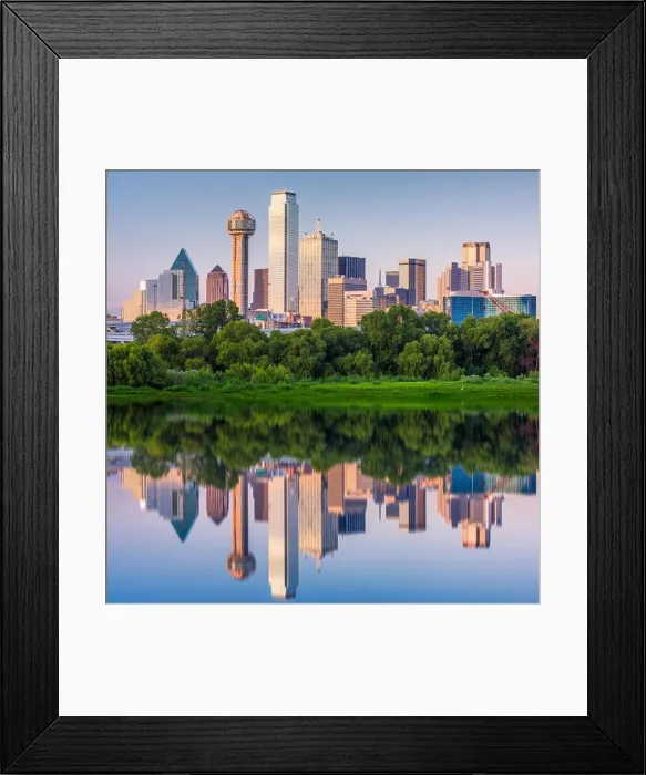 Framed Print : Dallas, Texas, USA downtown city skyline Framed Print : Dallas, Texas, USA downtown city skyline