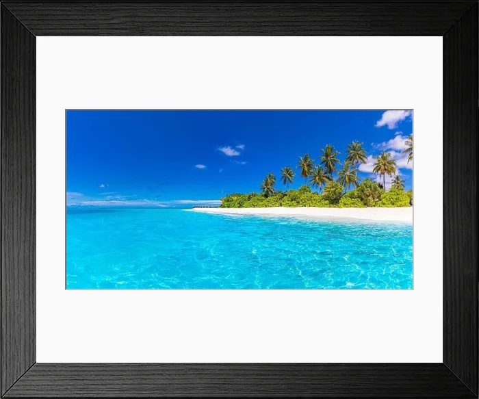 Framed Print : Tranquil beach scene. Sunny exotic tropical beach landscape for background or wallpaper. Design of summer vacation holiday concept. Luxury travel view Framed Print : Tranquil beach scene. Sunny exotic tropical beach landscape for background or wallpaper. Design of summer vacation holiday concept. Luxury travel view