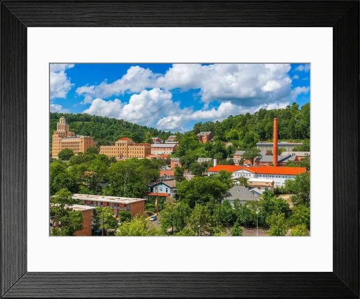 Framed Print : Hot Springs, Arkansas, USA town skyline in the mountains Framed Print : Hot Springs, Arkansas, USA town skyline in the mountains