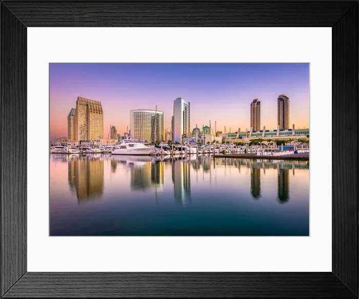 Framed Print : San Diego, California, USA downtown cityscape at night Framed Print : San Diego, California, USA downtown cityscape at night