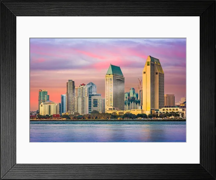 Framed Print : San Diego, California, USA downtown cityscape at night Framed Print : San Diego, California, USA downtown cityscape at night