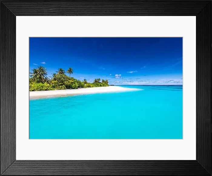 Framed Print : Tranquil beach scene. Sunny exotic tropical beach landscape for background or wallpaper. Design of summer vacation holiday concept. Luxury travel view Framed Print : Tranquil beach scene. Sunny exotic tropical beach landscape for background or wallpaper. Design of summer vacation holiday concept. Luxury travel view