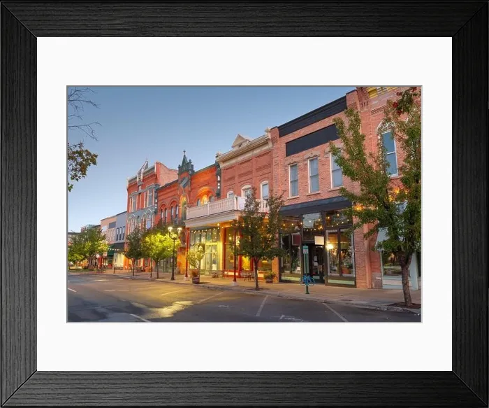 Framed Print : Provo, Utah, USA downtown on Center Street at dusk Framed Print : Provo, Utah, USA downtown on Center Street at dusk
