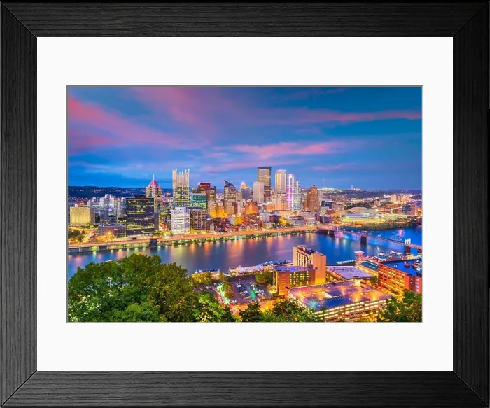 Framed Print : Pittsburgh, Pennsylvania, USA skyline on the River Framed Print : Pittsburgh, Pennsylvania, USA skyline on the River