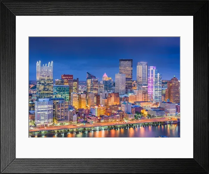 Framed Print : Pittsburgh, Pennsylvania, USA skyline on the River Framed Print : Pittsburgh, Pennsylvania, USA skyline on the River
