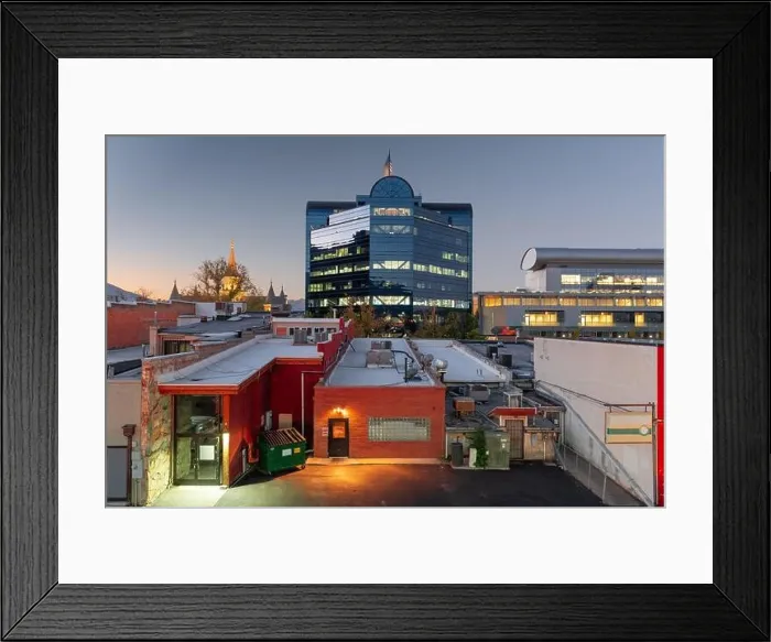 Framed Print : Provo, Utah, USA downtown cityscape at dusk Framed Print : Provo, Utah, USA downtown cityscape at dusk