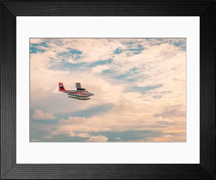 Framed Print : Ari Atoll, Maldives - 05.05.2018: Seaplane at tropical beach resort. Luxury summer travel destination with seaplane Maldives islands. Exotic vacation Framed Print : Ari Atoll, Maldives - 05.05.2018: Seaplane at tropical beach resort. Luxury summer travel destination with seaplane Maldives islands. Exotic vacation