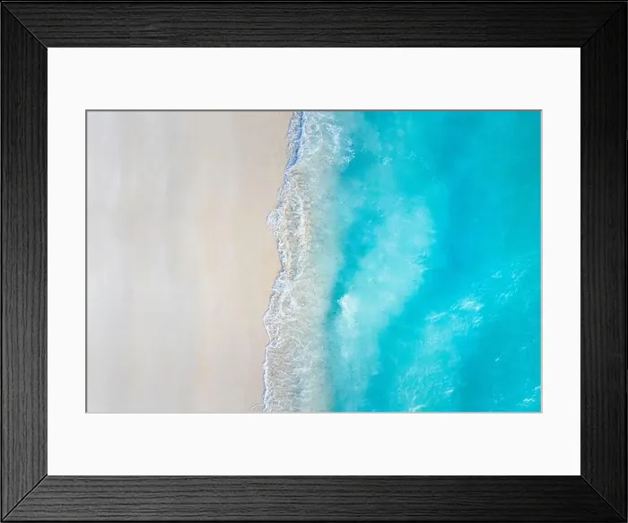Framed Print : Ocean beach, beautiful landscape, travel and vacation. Aerial view of sandy beach and ocean with waves. Tropical landscape, paradise Framed Print : Ocean beach, beautiful landscape, travel and vacation. Aerial view of sandy beach and ocean with waves. Tropical landscape, paradise