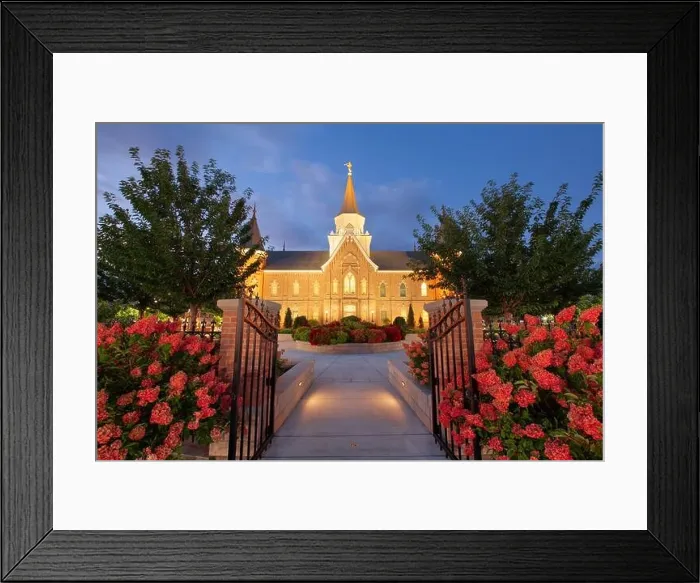 Framed Print : Provo, Utah, USA at Provo City Center Temple at twilight