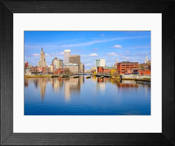 Framed Print : Providence, Rhode Island, USA downtown skyline on the river Framed Print : Providence, Rhode Island, USA downtown skyline on the river