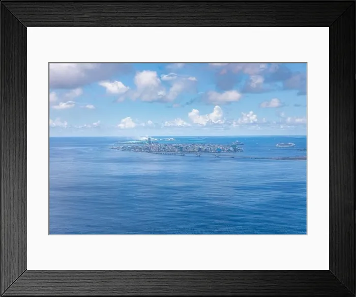 Framed Print : Maldives islands. Maldivian capital from above. Abstract cityscape Framed Print : Maldives islands. Maldivian capital from above. Abstract cityscape