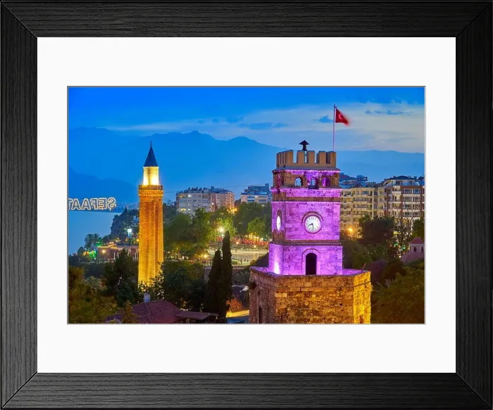 Framed Print : Clock Tower, Kaleici Old Town, Alanaya, Turkey Framed Print : Clock Tower, Kaleici Old Town, Alanaya, Turkey