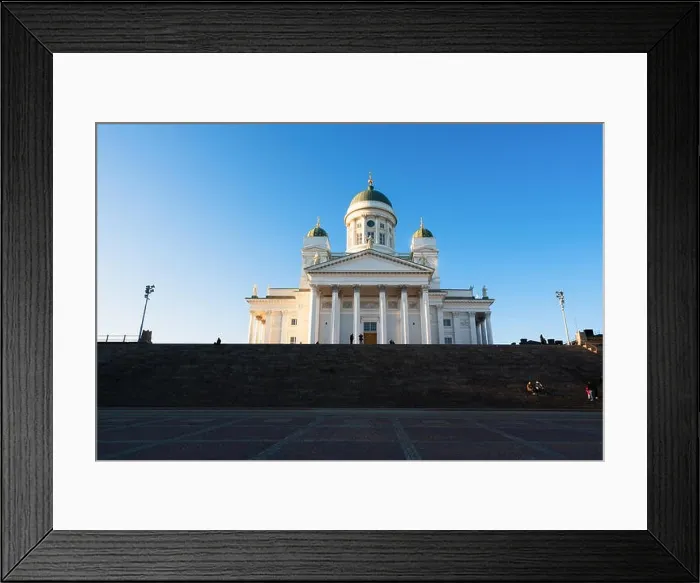 Framed Print : Beautiful view of famous Helsinki Cathedral during sunset in Helsinki, Finland Framed Print : Beautiful view of famous Helsinki Cathedral during sunset in Helsinki, Finland