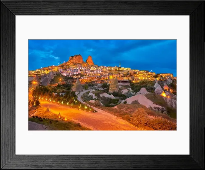 Framed Print : Uchisar at evening, Goreme National Park, Cappadocia, Anatolia, Turkey Framed Print : Uchisar at evening, Goreme National Park, Cappadocia, Anatolia, Turkey