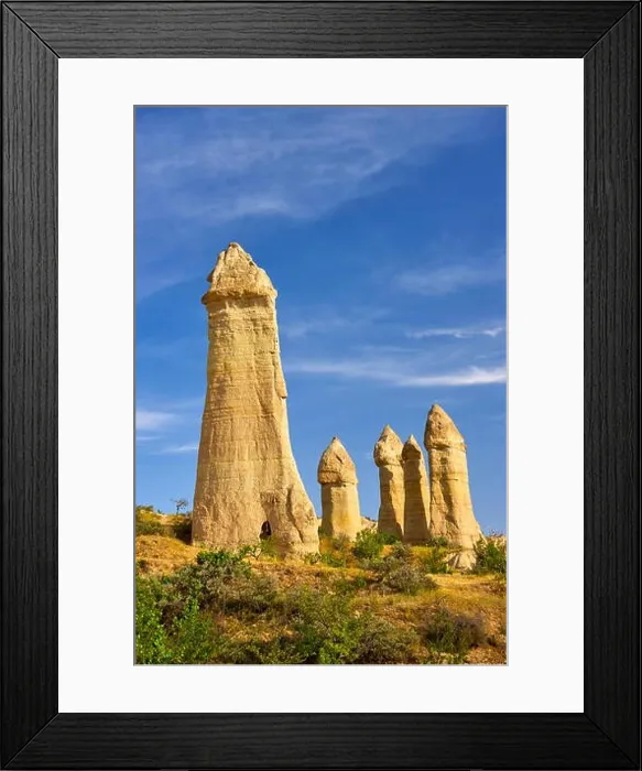 Framed Print : Fairy Chimneys rock formation in Love Valley, Cappadocia, Turkey Framed Print : Fairy Chimneys rock formation in Love Valley, Cappadocia, Turkey